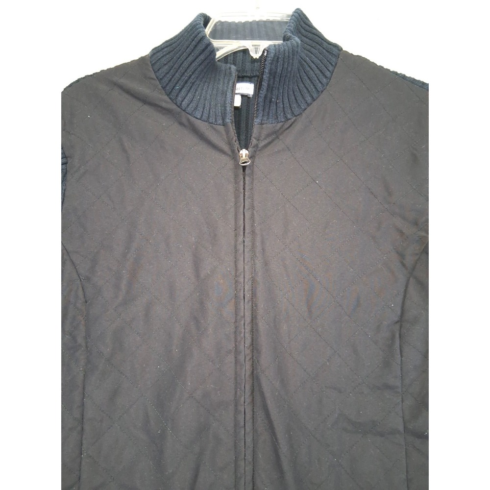 Croft & Barrow Women's Full Zip Jacket ‎ Black Pockets  Size L